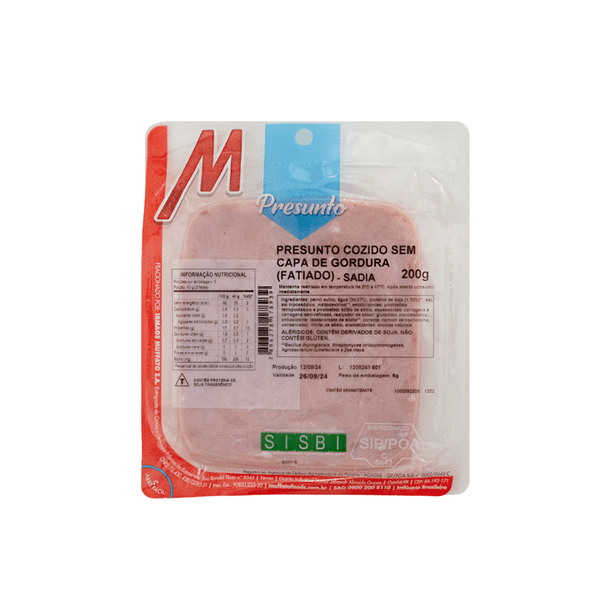 Presunto Muffato Foods Sem Capa Sadia Fatiado 200g