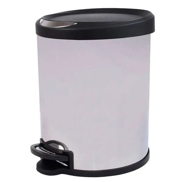 Lixeira Pratic Casa Redonda Inox 5l Un