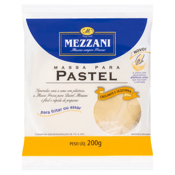Massa para Pastel Mezzani Disco 200g