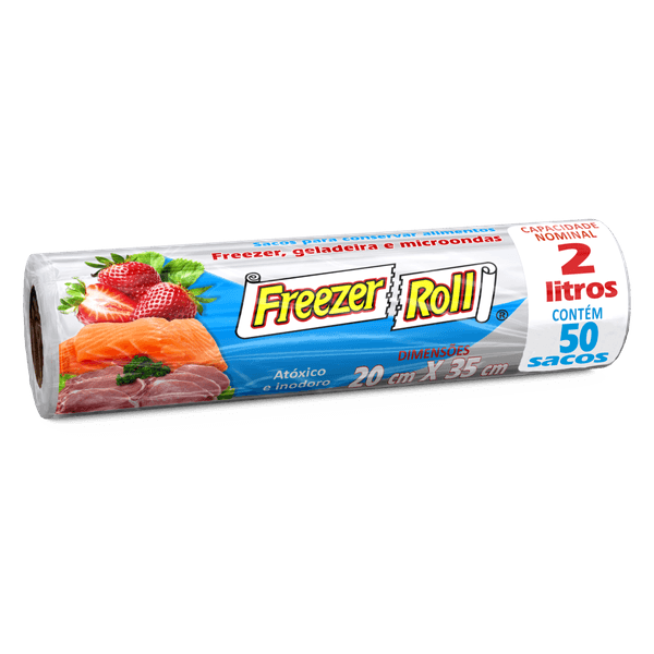 Saco Plástico Freezer Roll 2L C/50 1Un