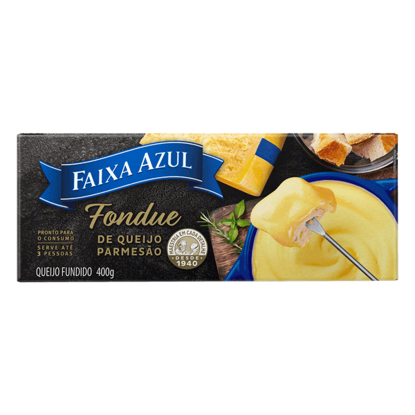 Fondue de Queijo Parmesão Faixa Azul Caixa 400g