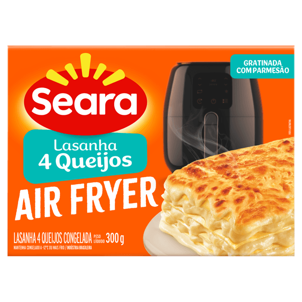 Lasanha 4 Queijos Seara Air Fryer Caixa 300g