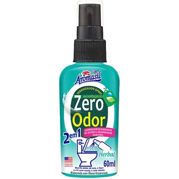 Odorizador Aromasil Zero Odor Herbal 60ml Odorizador Aromasil Zero Odor Herbal 2 em 1 60ml