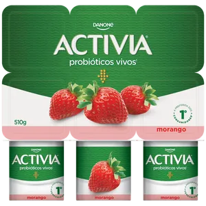 Leite Fermentado Activia Integral Morango 510g