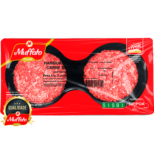 Hambúrguer Bovino Muffato Foods 320g