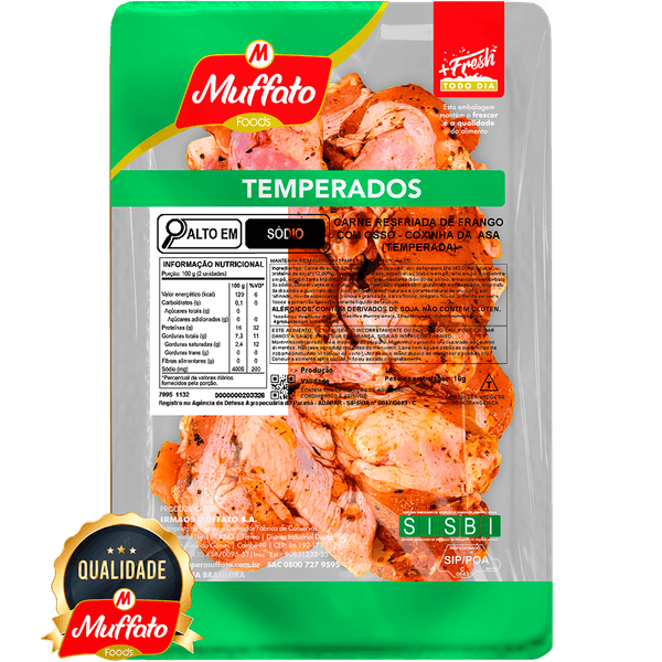 Coxinha da Asa Resfriada Temperada Muffato Foods Kg