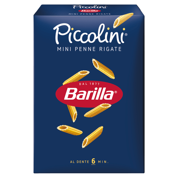 Macarrão de Sêmola de Trigo Duro Mini Penne Rigate Barilla Piccolini Caixa 500g