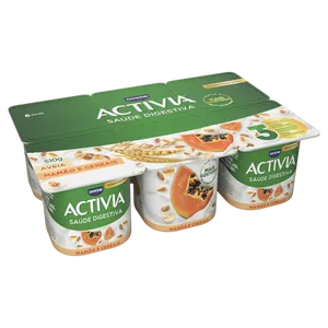 Activia Polpa Mamão e Cereais 510g 6 unidades