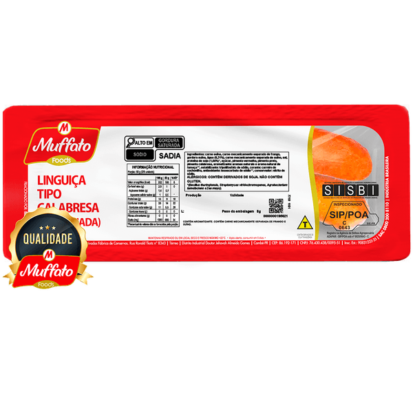 Linguiça Calabresa Muffato Foods Sadia Kg
