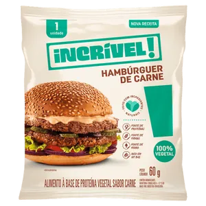 Hambúrguer Vegetal Carne Incrível! Pacote 60g