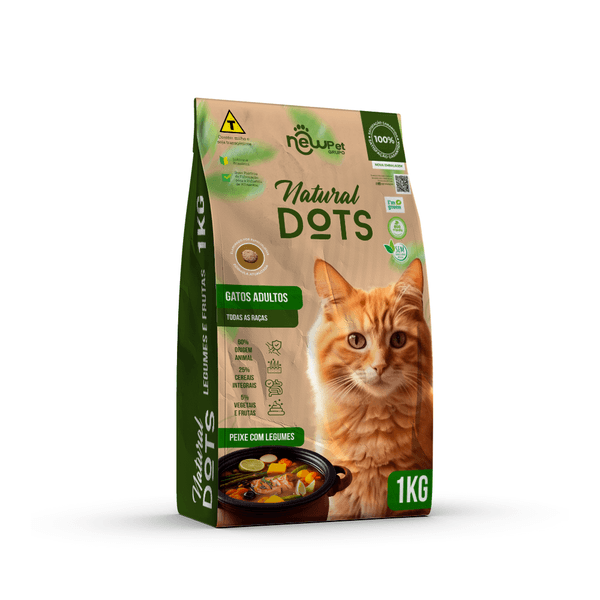 Ração Natural Dots Gatos Adutos 1kg