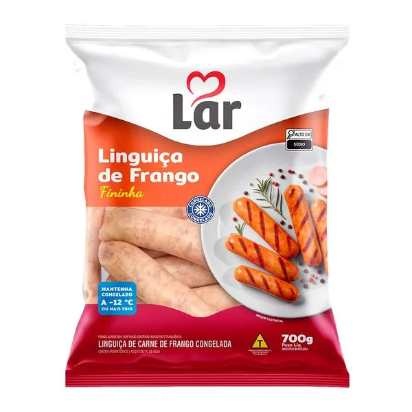 Linguiça Lar Fina Congelada 700g