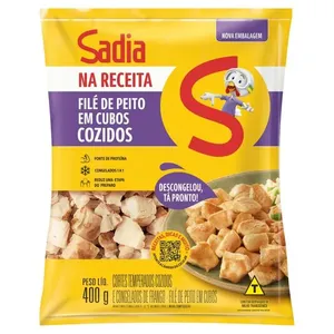 Peito de Frango Cozido em Cubos Sadia 400g