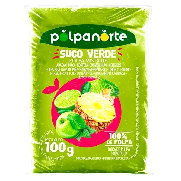Polpa de Frutas Polpanorte Suco Verde 100g