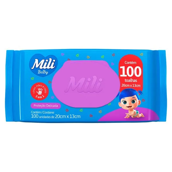 Toalhinhas Umedecidas Mili Baby com 100un