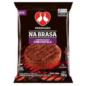 Hambúrguer de Carne Bovina Costela Perdigão na Brasa Pacote 150g