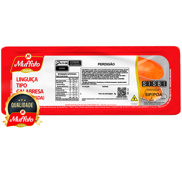 Linguiça Calabresa Muffato Foods Perdigão Kg