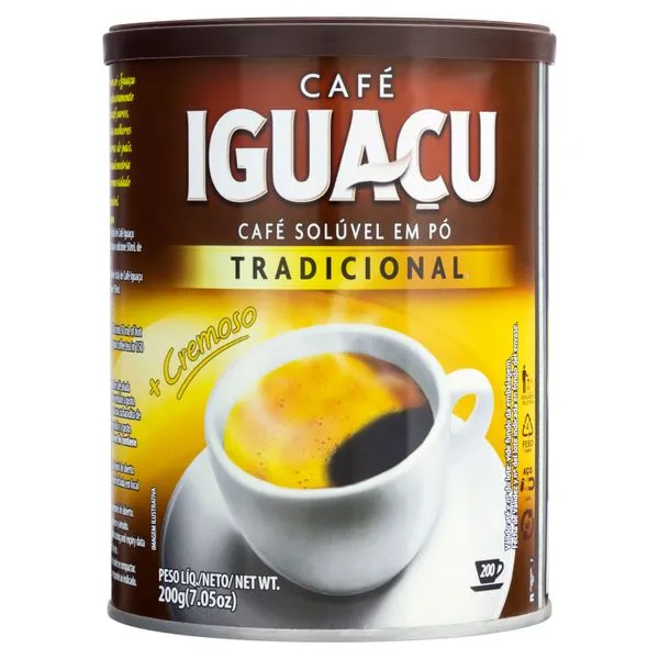 Café Solúvel em Pó Tradicional Iguaçu Lata 200g