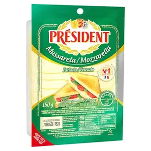 Queijo Mussarela Président Fatiado 150g
