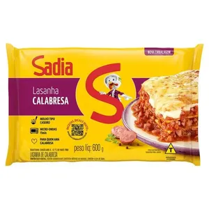 Lasanha calabresa Sadia pacote 600g