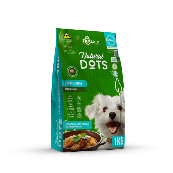 Ração Natural Dots Cães Filhotes 1kg