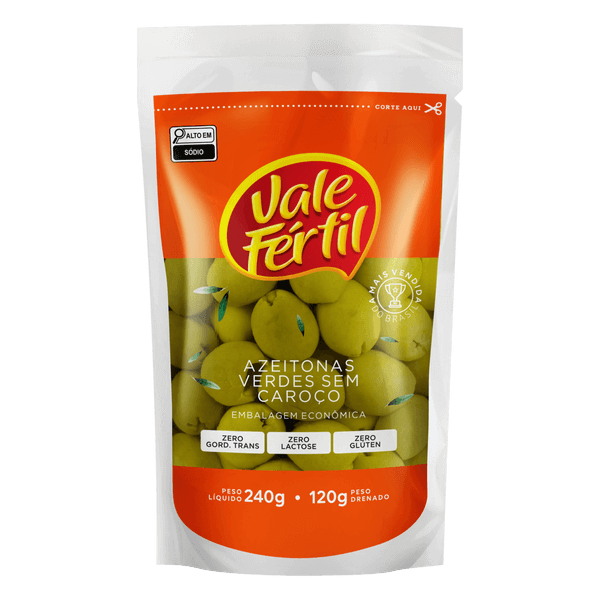 Azeitonas Verdes Vale Fértil sem Caroço 120g