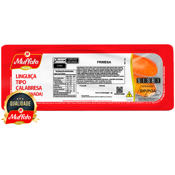 Linguiça Calabresa Muffato Foods Frimesa Kg
