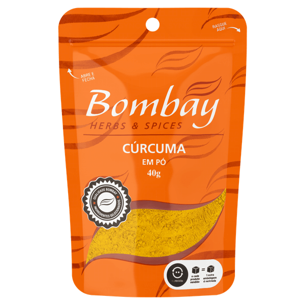Cúrcuma em Pó Bombay Pouch 40g
