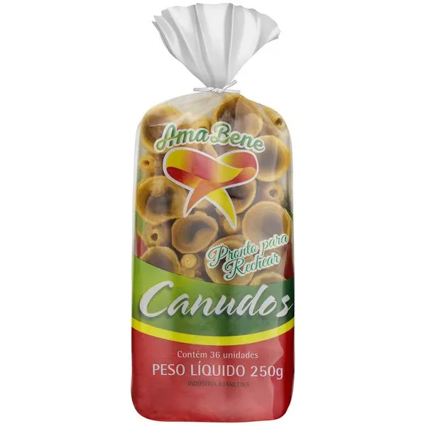 Canudo Ama Bene Precheio 250g Canudo para Rechear Amabile 250g