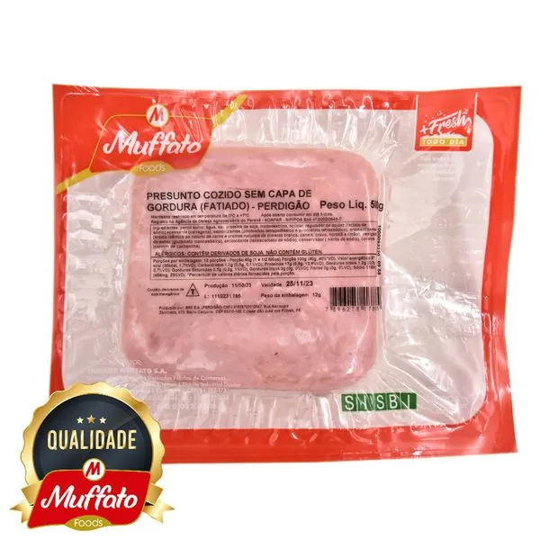 Presunto Magro Muffato Foods Perdigão Fatiado 500g