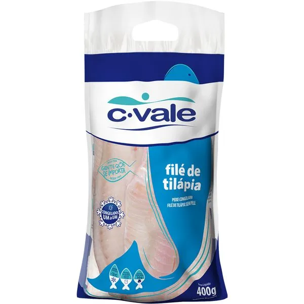 Filé de Tilápia C. Vale Congelado 400g