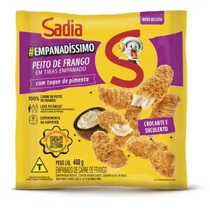 Empanado de frango peito em tiras Sadia empanadíssimo pacote 400g