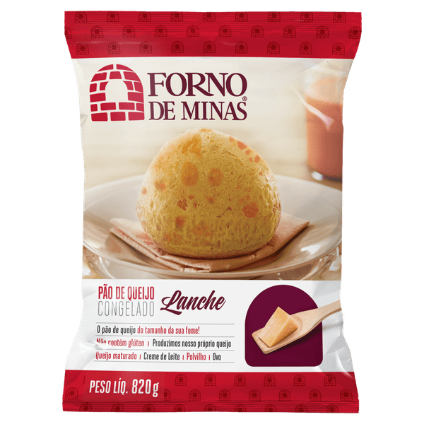 Pão de Queijo Forno de Minas Lanche Congelado 820g