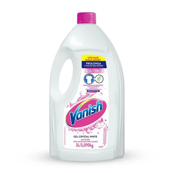 Tira Mancha Vanish White Pré-lavagem sem Cloro 3L Tira Mancha Vanish White 3L