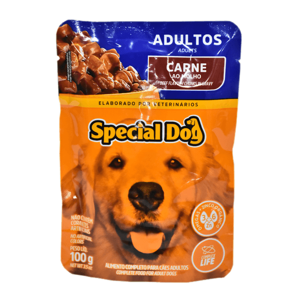 Ração Úmida Special Dog Cães Adultos Carne ao Molho 100g