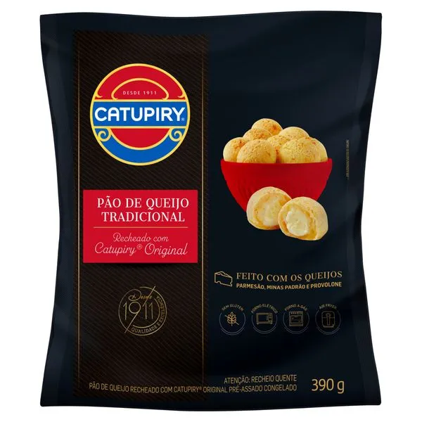 Pão de Queijo Catupiry Tradicional Recheado 390g