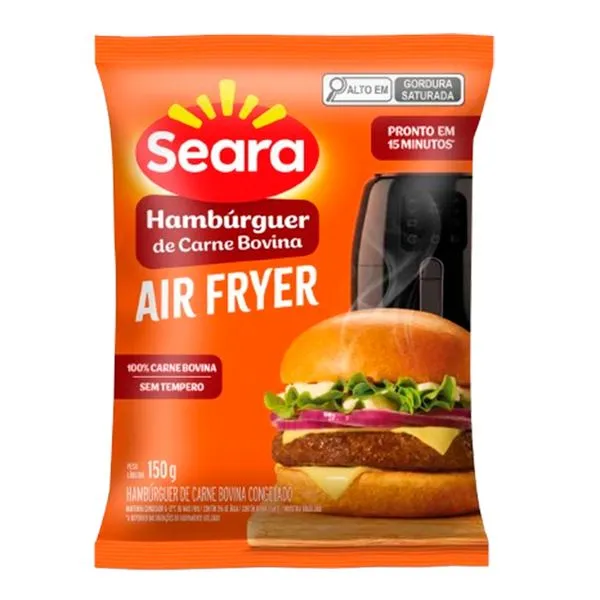Hambúrguer de Carne Bovina Seara Air Fryer Pacote 150g