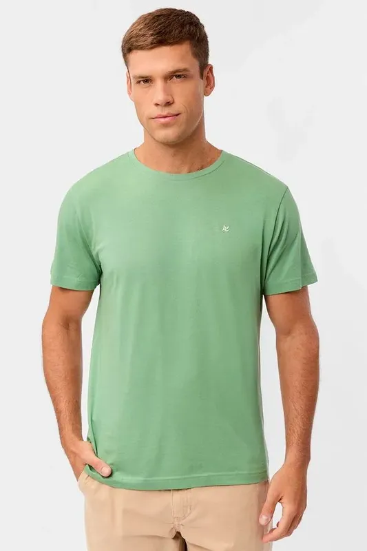 T-Shirt Básica Premium Modal Spandex Verde VERDE/P