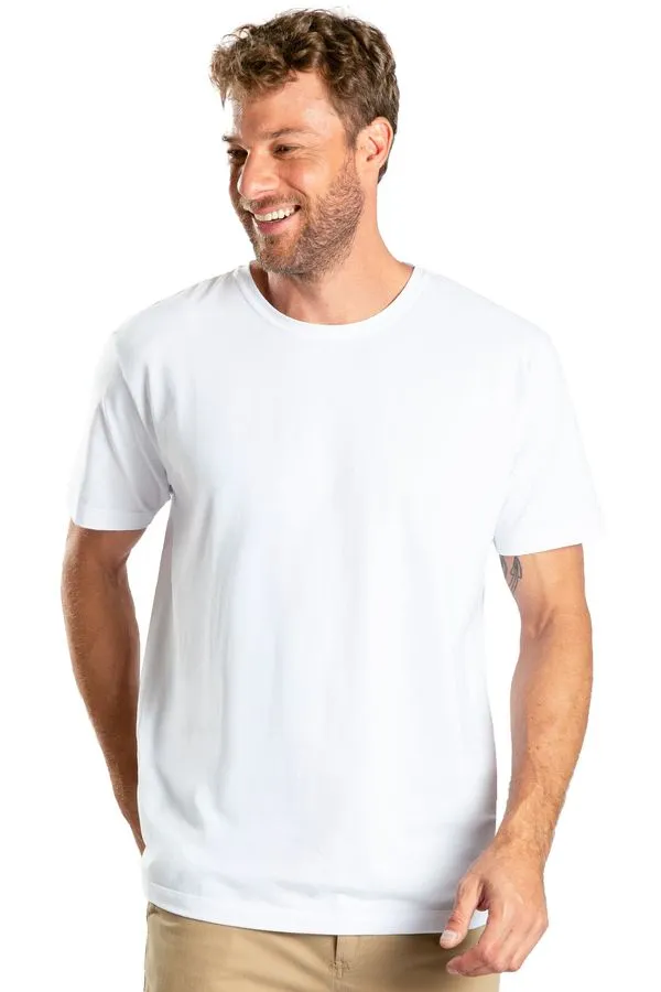 T-Shirt Básica Premium Algodão Egípcio Branca BRANCA/GG