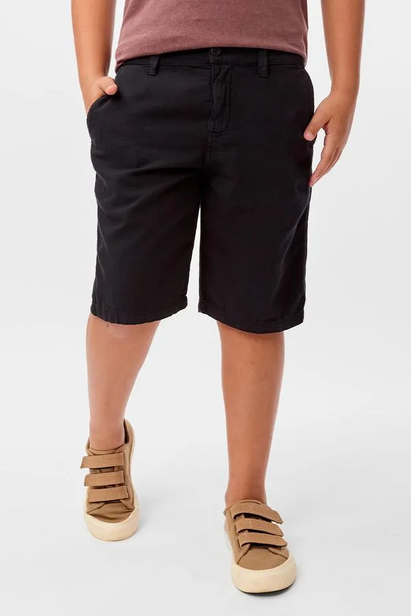 Bermuda Chino Infantil Fio Tinto Azul Marinho AZUL MARINHO/8