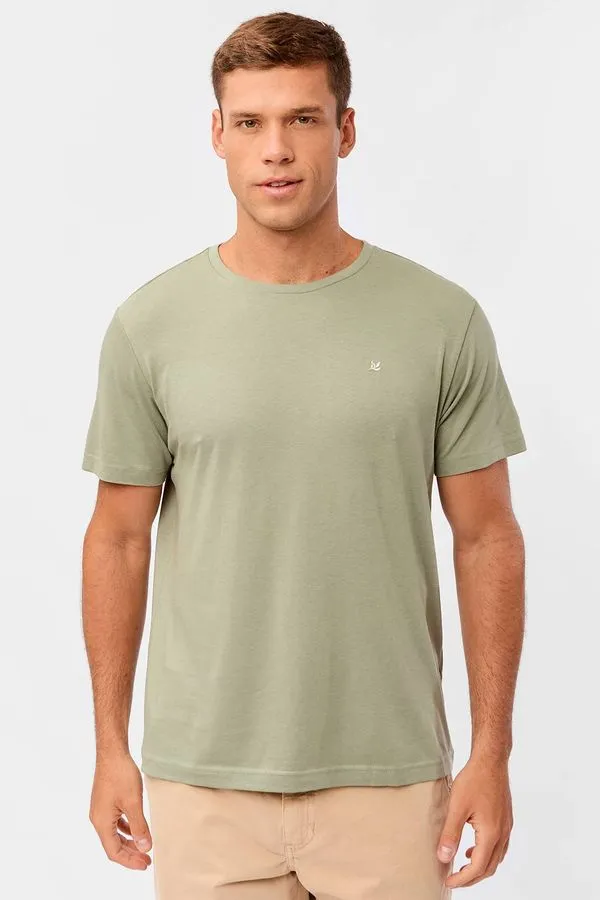 T-Shirt Básica Premium Modal Spandex Verde Militar VERDE MILITAR/G
