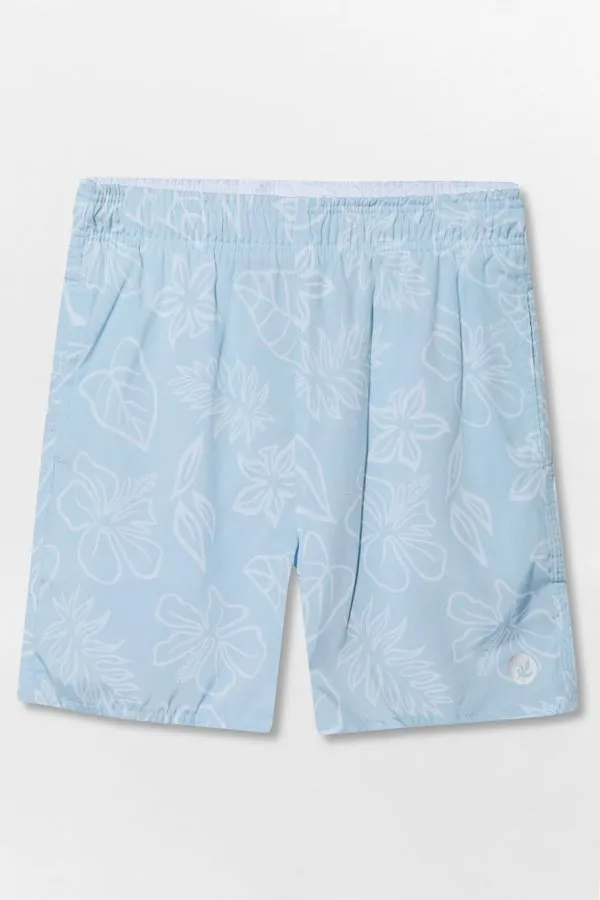 Short Infantil Estampado Flex Flor Azul Claro AZUL CLARO/8