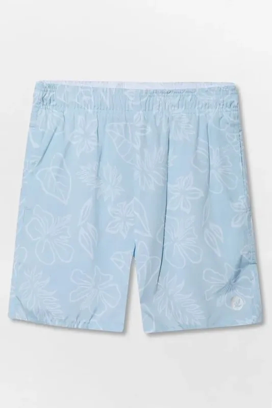 Short Infantil Estampado Flex Flor Azul Claro AZUL CLARO/6