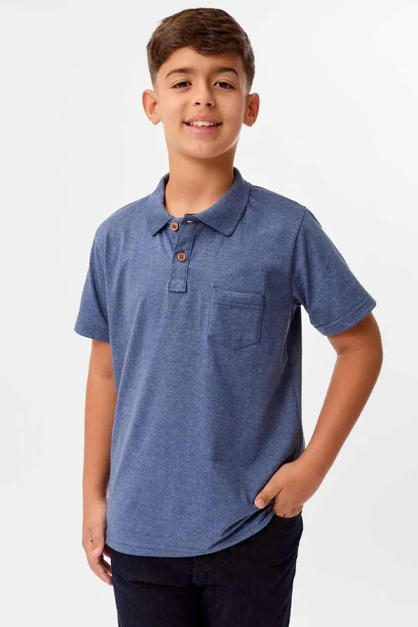 Polo Infantil Básica Azul Marinho AZUL MARINHO/12