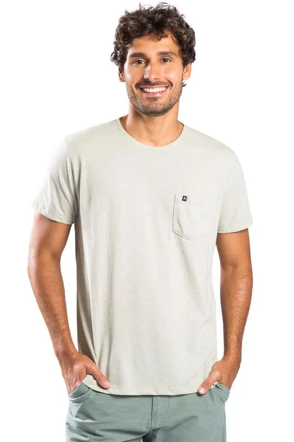 T-Shirt Especial Desfibrado Com Bolso Verde Claro VERDE CLARO/GG