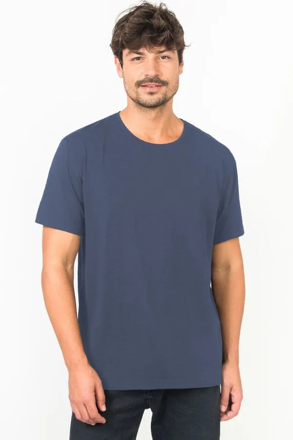 T-Shirt Básica Premium Pima Azul Jeans AZUL JEANS/G
