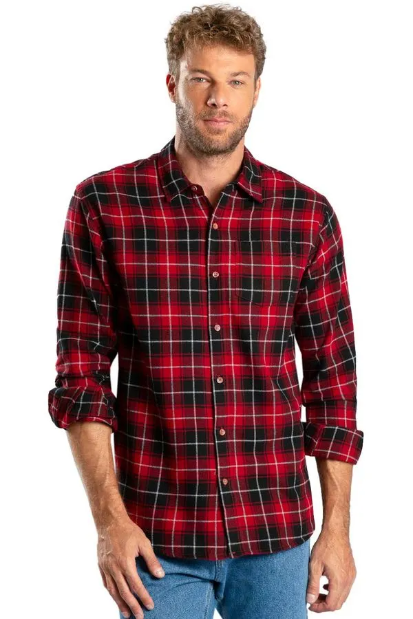 Camisa Xadrez Flanelada Vermelha VERMELHA/G