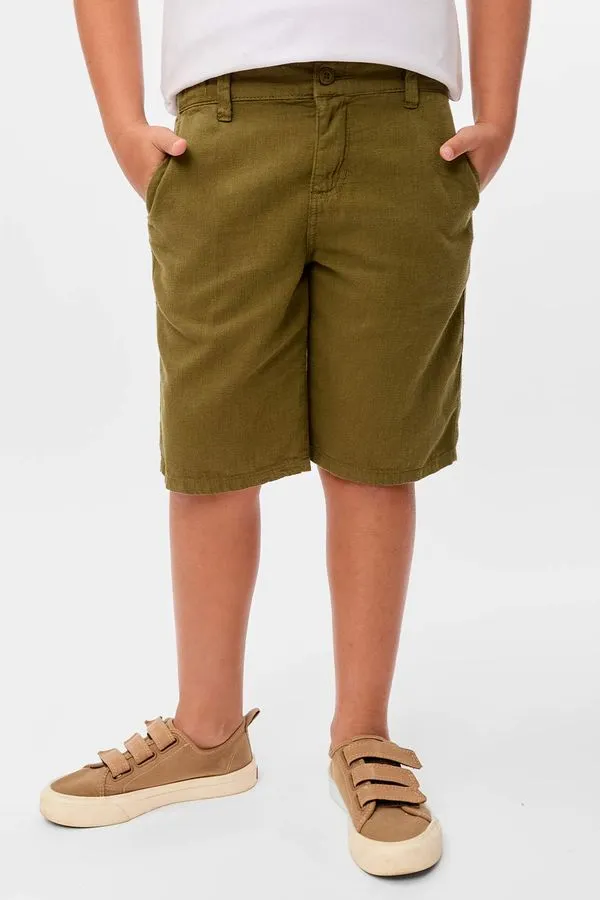 Bermuda Chino Infantil Fio Tinto Verde VERDE/6