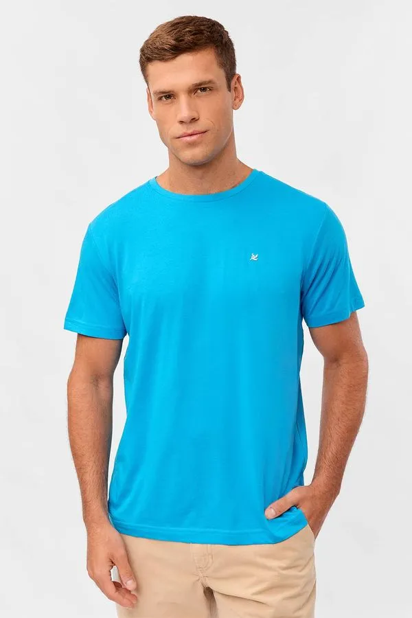 T-Shirt Básica Premium Modal Spandex Azul Turquesa AZUL TURQUESA/M