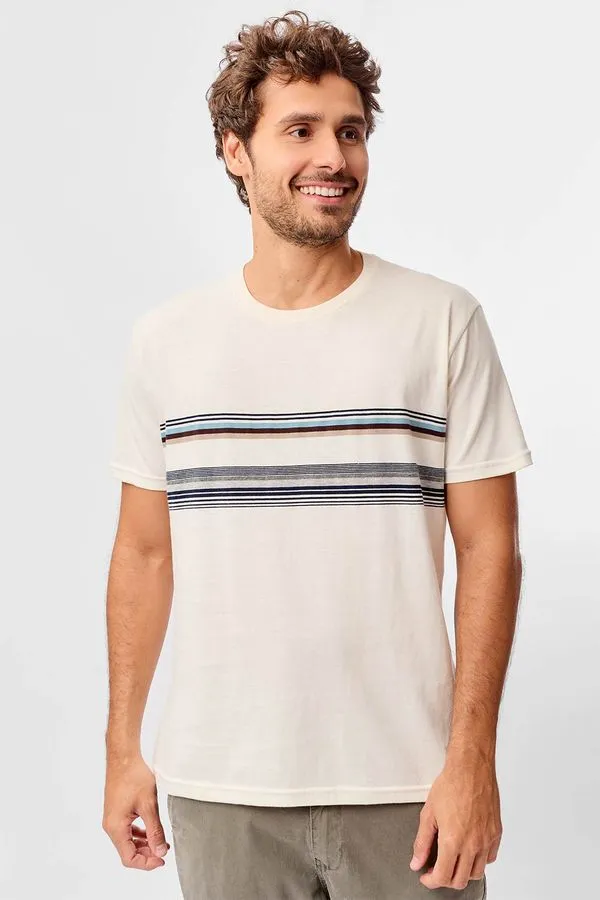 T-Shirt Listrada Color Fio Tinto Off White OFF WHITE/GG